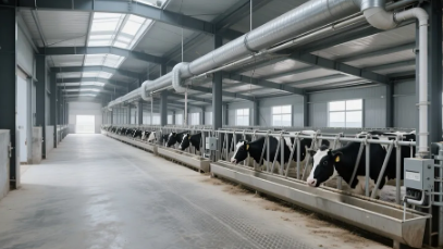 Quick Installation Prefab Steel Structure Cattle House with 30 Years Warranty and Bolt Connection