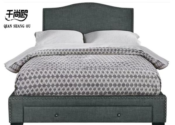 Oversized Double Upholstered Bed With Drawers Highlighting Individuality
