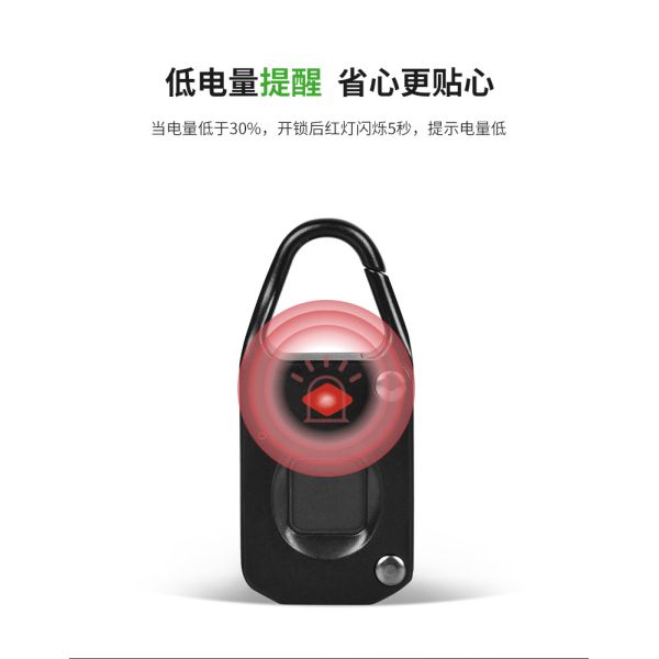 Hot Selling RARLUX DBX80 Zinc Alloy Durable Fingerprint Padlock Hardened Shackle Travel Luggage Security Gym/School Lockers