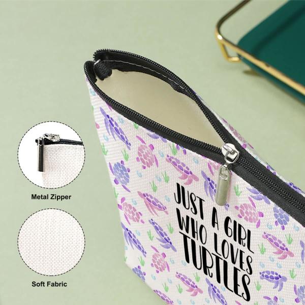 Soft Waterproof Watercolor Sea Turtle Make Up Bag For Women Cosmetic Travel Bag