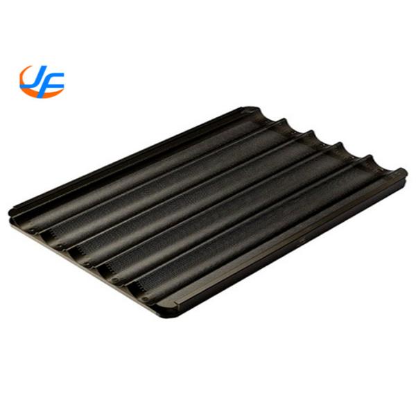 RK Bakeware China Foodservice Chicago Metallic 5 Loaf Glazed Uni Lock NSF Aluminium Baguette Baking Trays