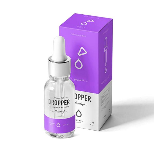 Eco Friendly Cosmetic Packaging Box 30ml Essential Oil Dropper Bottle Packaging Box