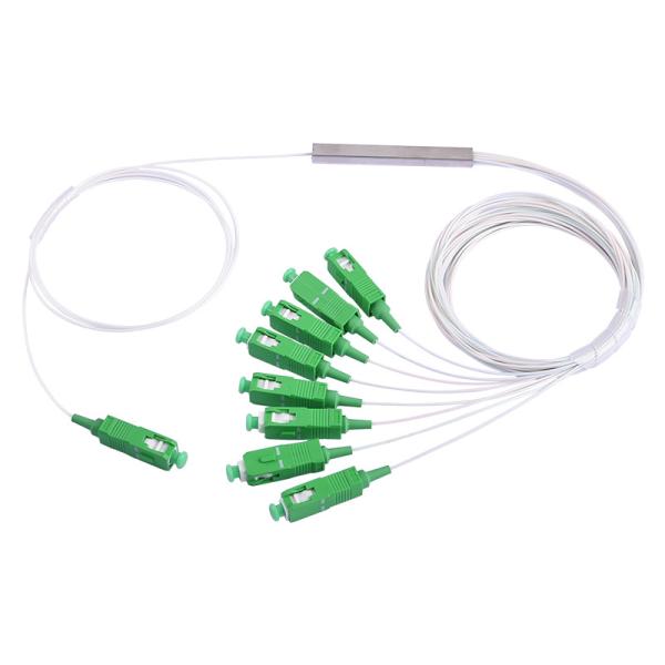 divisor de aço da fibra ótica do PLC do tubo do conector de 1x8 1x16 1X64 SC/APC