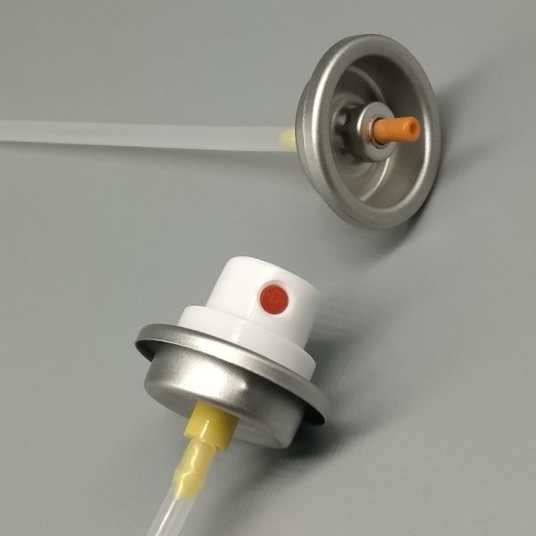 Chemically Inert Aerosol Spray Air Freshener Valve for Natural and Organic Formulations with Pure and Clog-Resistant Design.