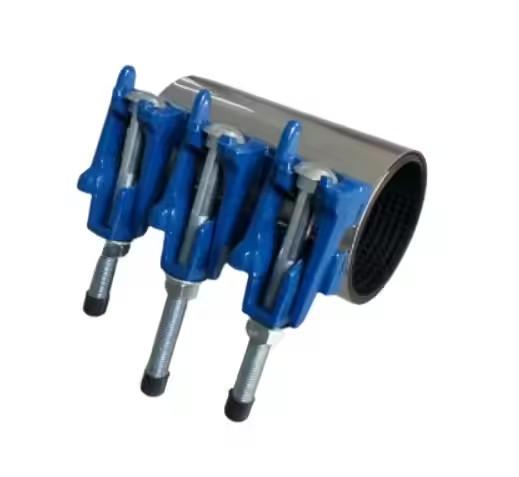 PN16 Ductile Iron Pipe Repair Clamps Pe PVC HDPE Water And Oil Straight Pipe EPDM Rubber Seals Pipe Leak Repair Clamp