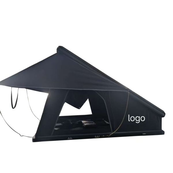 OEM 3-4 Person Triangle Camping Roof Top Tent Aluminum Clamshell Hard Shell with Oxford Fabric Sale Hardshell Rooftop Tents