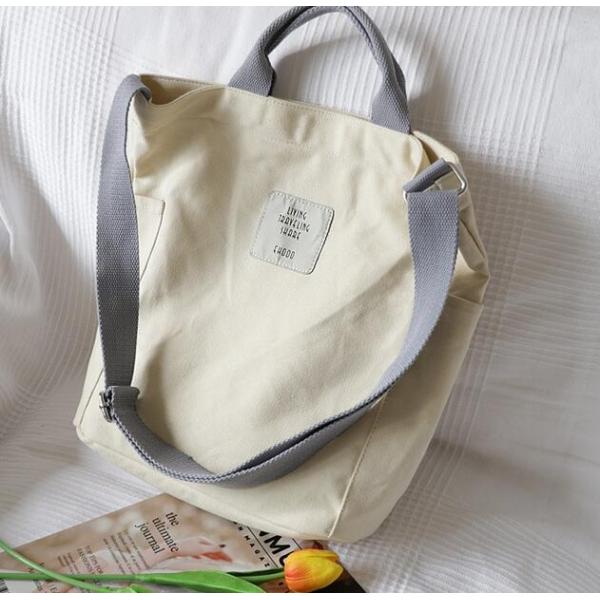Korean Canvas Shoulder Bag Zipper Luxury Women Bags Designer Women Messenger Bag Female Simple Handbag Letter Printing tote