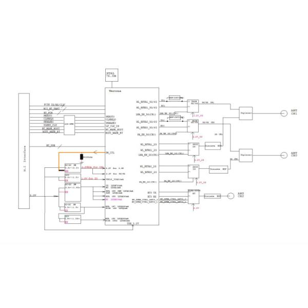 модуль Bluetooth 5,2 QCA2066 Wifi 6E антенны модуля 2x2 MIMO PCIe WiFi безшовный