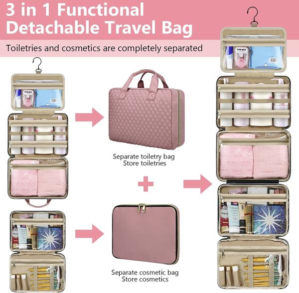High Quality top sales bags completely detachable independent toiletry bags