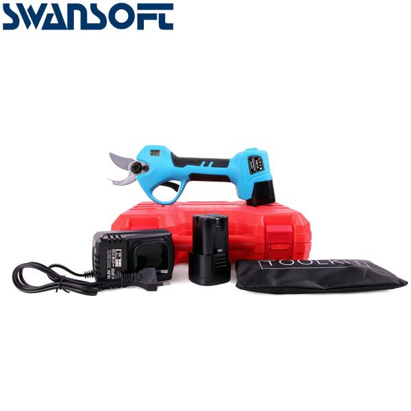 SWANSOFT Cordless Electric Battery pruning shears power display HD digital display cutting number electric pruner shear