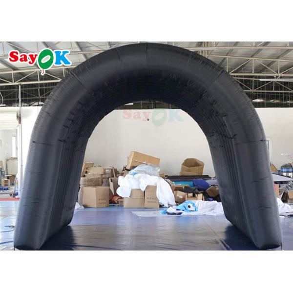 Inflatable Lawn Black Inflatable Tunnel Tent Multi Function For Activities Exhibitions