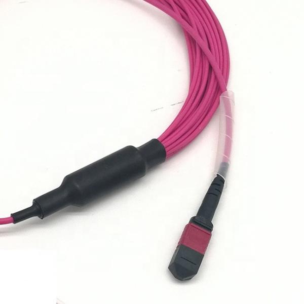 OM3 MPO Harness Cable For 40G 100G Network Applications