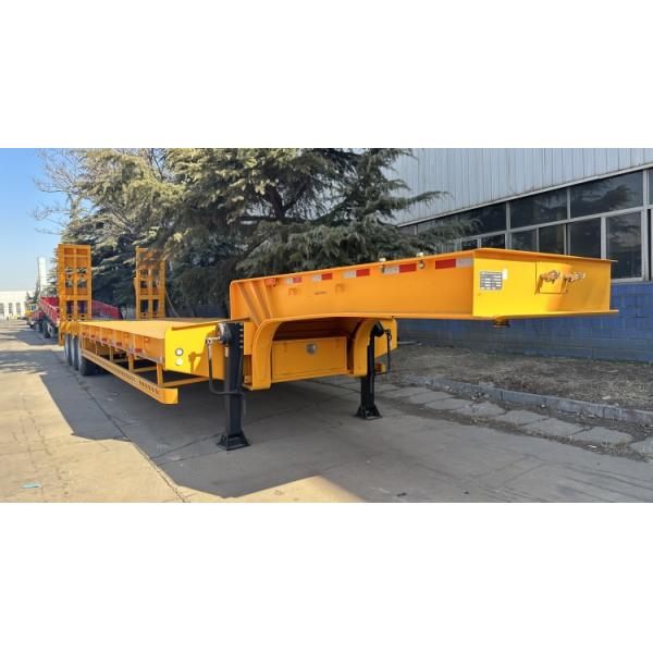 CIMC 3 Axle Low Bed Truck 60 Ton Low Loader Semi Trailer for Sale