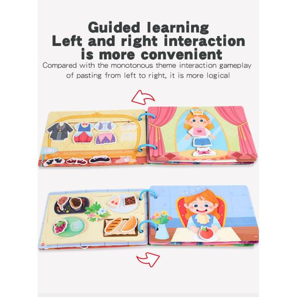 Montessori Baby Enlightenment Educational Busy Book Sticker Book Toy Cross-border Children's Quiet Small Sticky Book