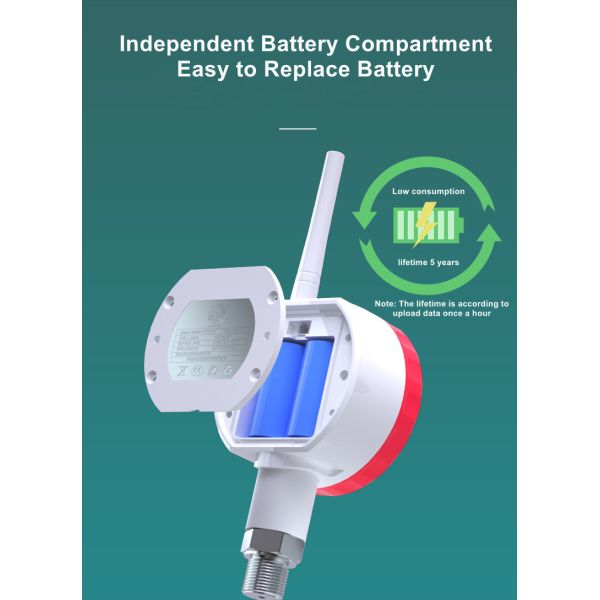 Wireless NB-IoT Pressure Gauge Monitor Equipment Customize Digital Pressure Gauge