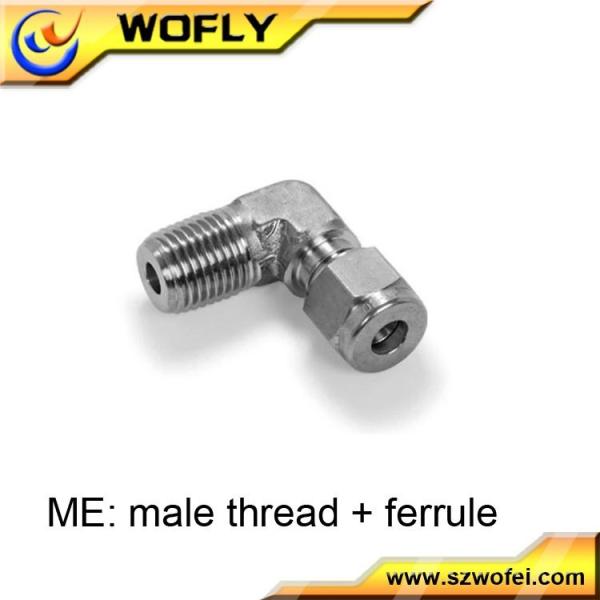 Encaixes de tubo de aço inoxidável industriais com hexágono do código da cabeça do conector macho