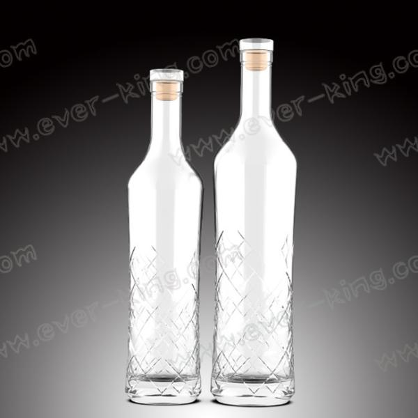 Beautiful 750ML  Rum Glass Bottle