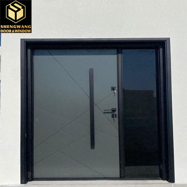 Anti-Deformation Aluminum Room Door With Solid Wood Skeleton For Durability