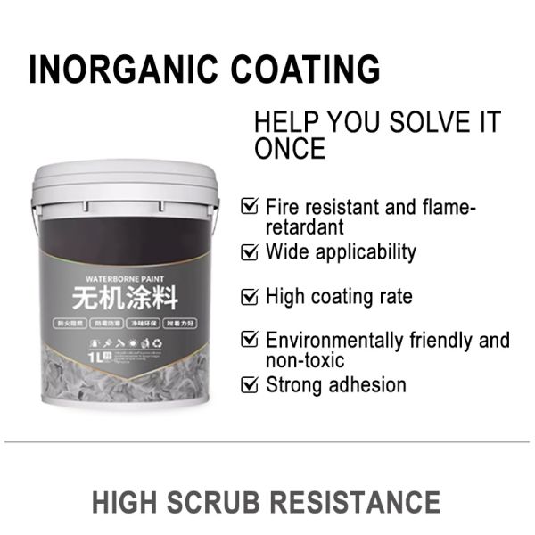 Fireproof Mold Proof Durable Water Based Paint for Interior Walls - Inorganic Coating