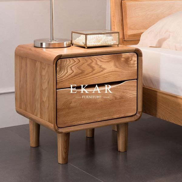 European Bedroom Furniture 4 Legs Wooden Bedside Night Stand Tables