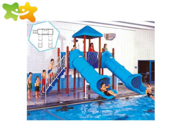 Professional Children'S Outdoor Water Slides UV Resistance Interactive Mixed Color