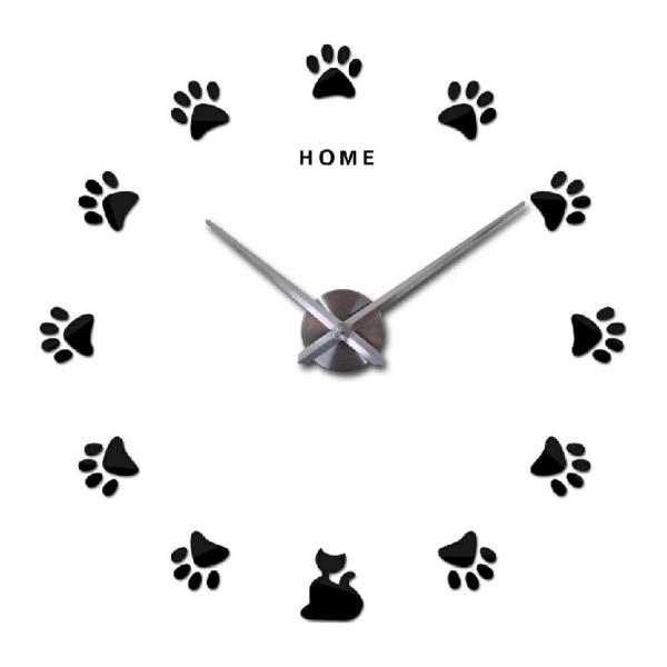 3D Diy Cute Cat Claws Modern Unique Wall Clocks Decor reloj de pared Sticker Living Room Modern Wall Clock