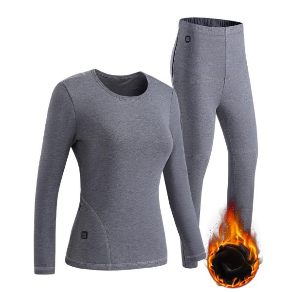 USB Charging Electric Heating Suit Thermal Long Sleeve Underwear