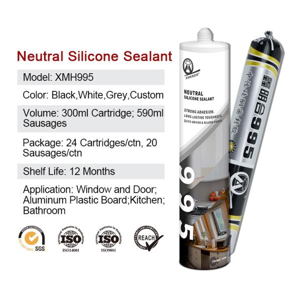 MH995 Neutral Silicone Structural Adhesive Sealant Low VOC White for Roof Glass Gap and Crack Filling CAS No. 63148-60-7