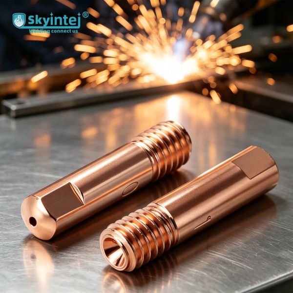 Skyintej M6 Thread 15AK Contact Tip Copper/Brass Welding Nozzle MIG Torch Spare Parts for CO2 Welder