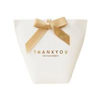 Taille personnalisée Merci sac cadeau papier ondulé pour les invités de mariage