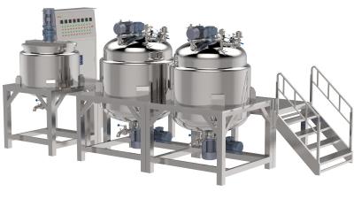 Three Layer Liquid Detergent Making Machine With Homogenizing Head Double Jackets