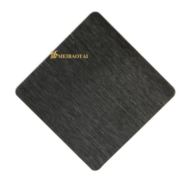 0.65mm Thickness Black Hairline Stainless Steel Sheet 4*8FT