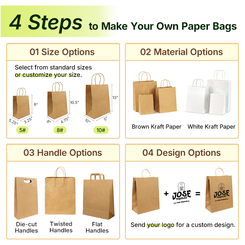 Flat Rope Kraft Paper Thickened Shopping Handbag With Printed Logo Gift Bag Biodegradable Environmentally Friendly Packaging Bag