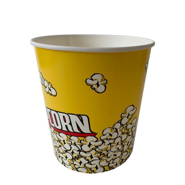 130 Oz One Time Paper Popcorn Cup Customized Design For Movie Theater