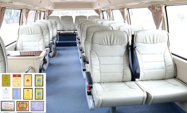 Cummins Engine 30 Seater Minibus Ashok Leyland Falcon Coach Bus 90 Km / H