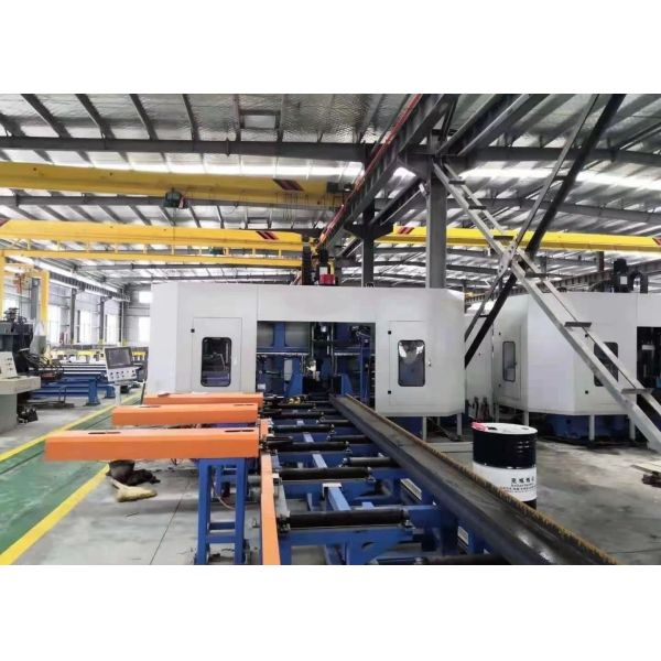 55KW Total Power Cnc I Beam Drilling Sawing Processing Machine Line 3 Tool Magazines