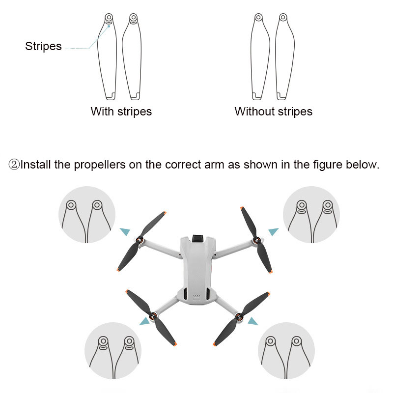 Suitable For Dji Mini 3 Propellers Lightweight Low Noise Drone Accessory 3 Blades Wing