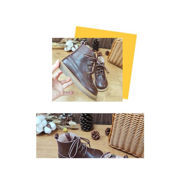 2023 Autumn Martin Kids Zipper PU Leather Shoes Ankle Boot Height Unisex