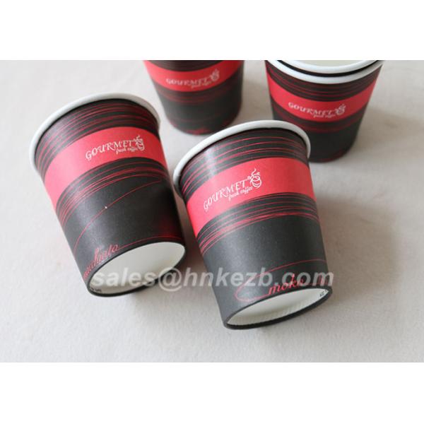 Custom Priiting 6oz Coffee Paper Cups Disposable Single Wall For Coffee