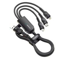 スウィフト マイクロタイプC マルチポート 3 イン 1 Usb 急速充電ケーブル ナイロン編み物
