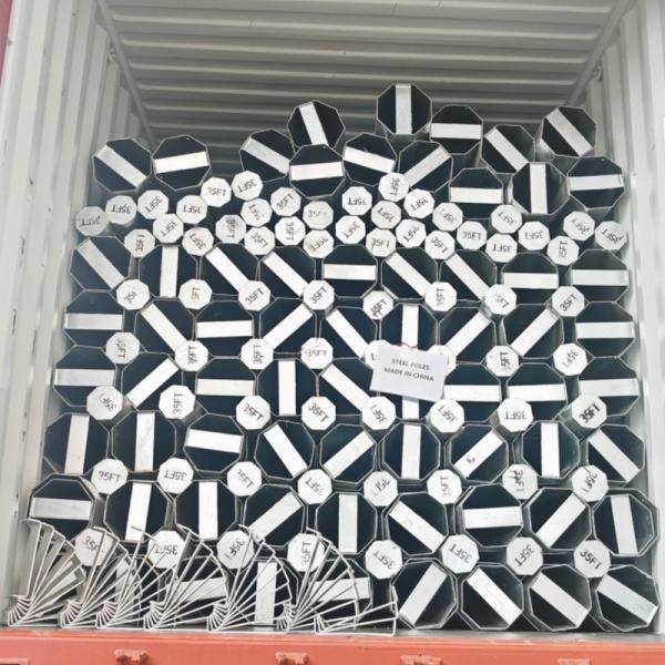 500KGF Power Transmission Poles S355JR 35FT Electrical Power Pole