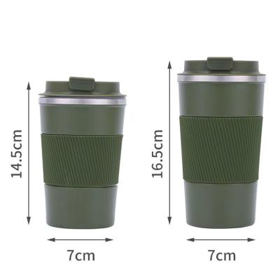 Portable 12 oz 17 oz Eco-friendly 304 étui de voyage en acier inoxydable pour le café étui isolé sous vide pour toutes les boissons chaudes ou glacées