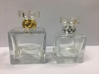 100ml Square Glass Cosmetic Spray Bottles /  Reusable Glass Perfume Bottle with arcylic cap