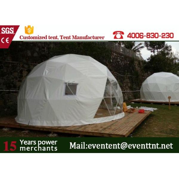 Largest Tent For Camping Bake Finished Steel Pipes Round / Square Shaped Window