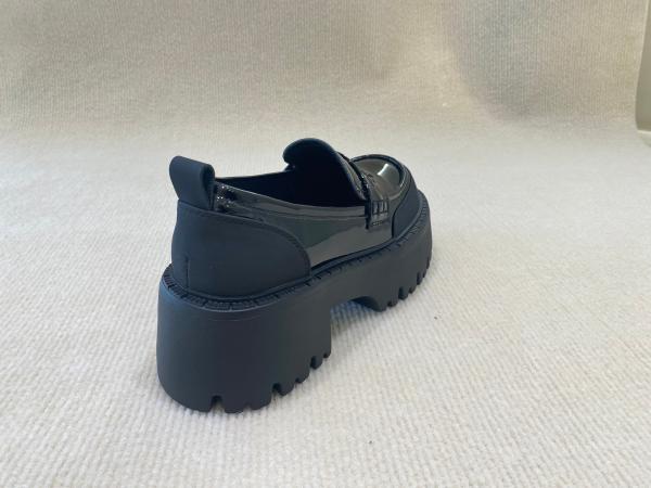 Ladies Thick Heel Mules Low Cut Bright Surface Womens Heeled Mules