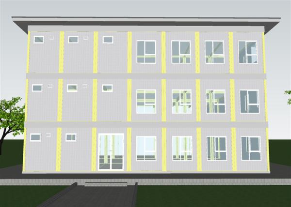 Construções de aço residenciais da casa modular de Panelized do projeto do escritório