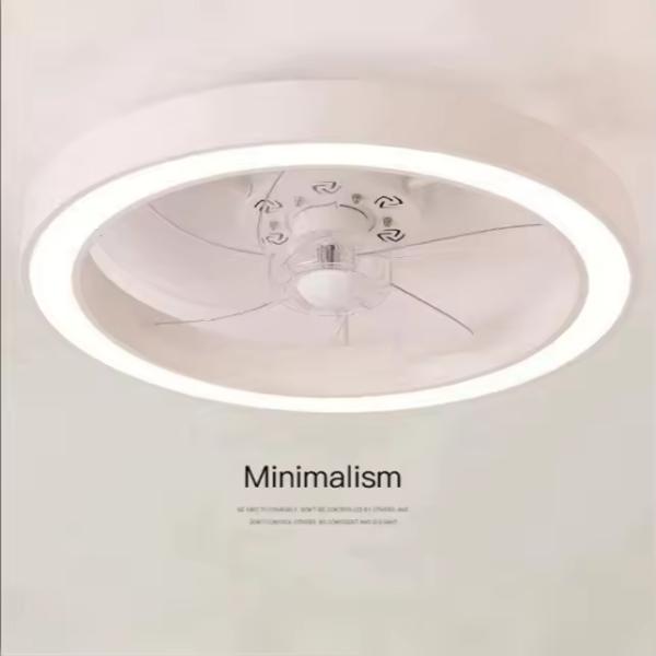 Lumière de ventilateur de 20 pouces de luxe Modèle noir et blanc simple Dimmable 5 lames Ventilateur de plafond