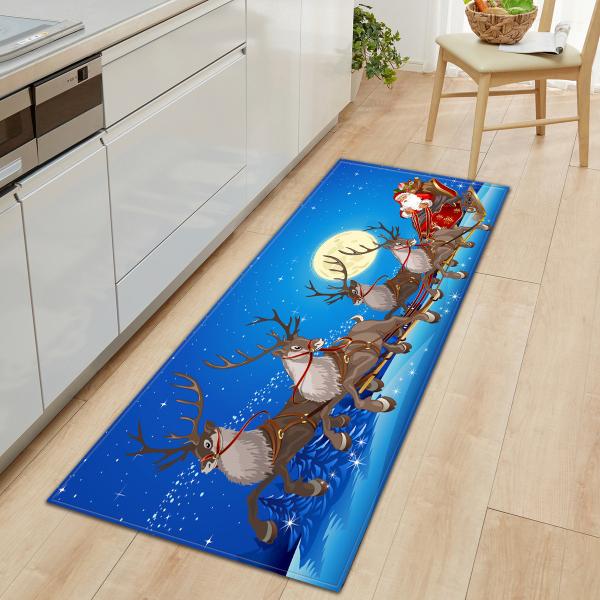 Red Bells Long Kitchen Standing Mat Nonslip Bedroom Floor Carpets