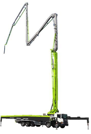 180CBM/H 66m 331KW Boom Pump Truck Scania P450 Chassis High Pressure Pumping