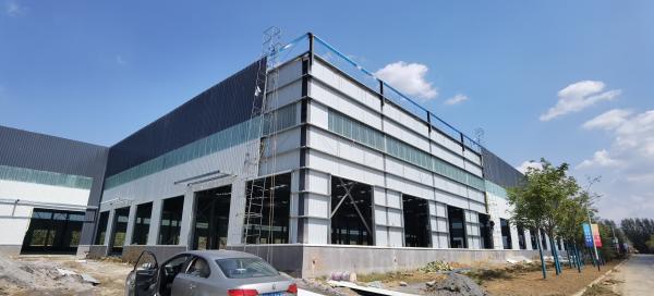 Prefabricated Steel Warehouse with H-Section Beams and Galvanized Finish